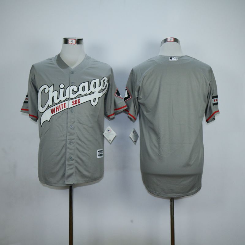 Men Chicago White Sox Blank Grey MLB Jerseys->chicago white sox->MLB Jersey